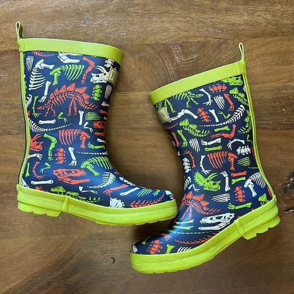 Hatley Boys Dino Fossils Matte Rain Boots | SZ 12 - Picture 14 of 15